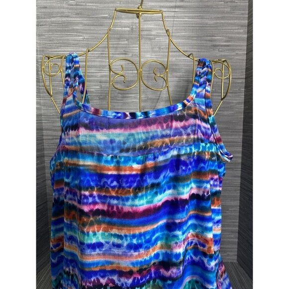 Miraclesuit Woman's Multicolor Mirage Tankini Swim‎ Top Size 12 - Picture 3 of 12